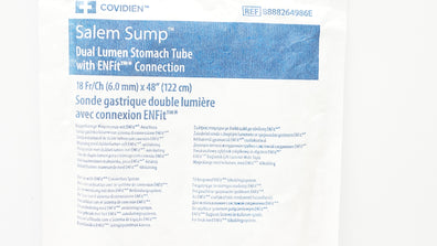 Covidien 8888264986E Salem Sump Dual Lumen Stomach Tube 18Fr/Ch x 48inch